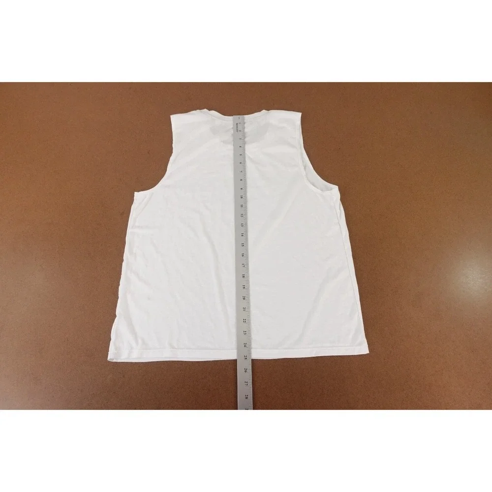 Reebok Men's Size XL White Black Logo Sleeveless Pullover T-Shirt - Picture 7 of 8